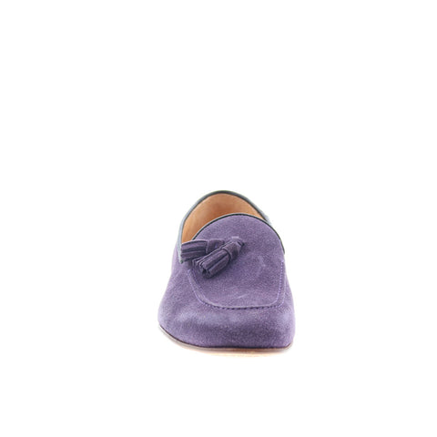 Zelli Italia Maurizo suede Tassel Loafer Mens Purple Loafers Casual Shoes