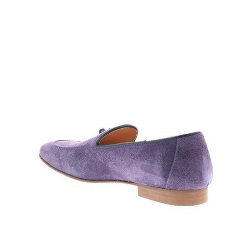 Zelli Italia Maurizo suede Tassel Loafer Mens Purple Loafers Casual Shoes