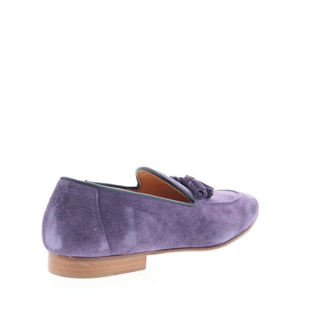 Zelli Italia Maurizo suede Tassel Loafer Mens Purple Loafers Casual Shoes