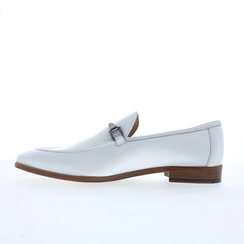Mezlan Soft Calf Ornament 29952 Mens White Loafers & Slip Ons Casual Shoes