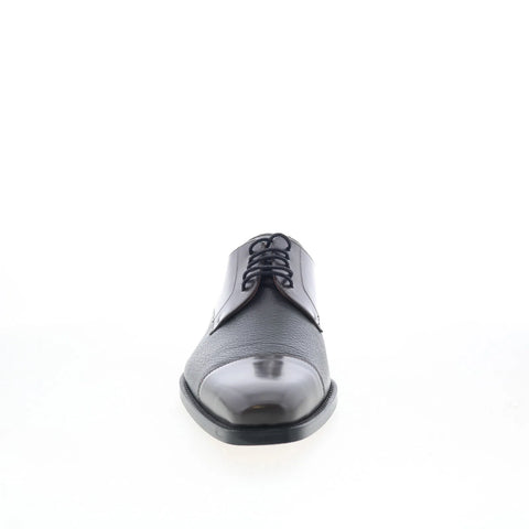 Mezlan Soka SOMEGRALEMECA Mens Gray Leather Oxfords & Lace Ups Cap Toe Shoes