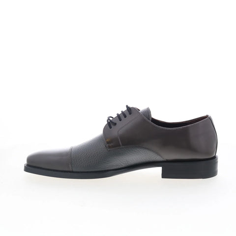 Mezlan Soka SOMEGRALEMECA Mens Gray Leather Oxfords & Lace Ups Cap Toe Shoes