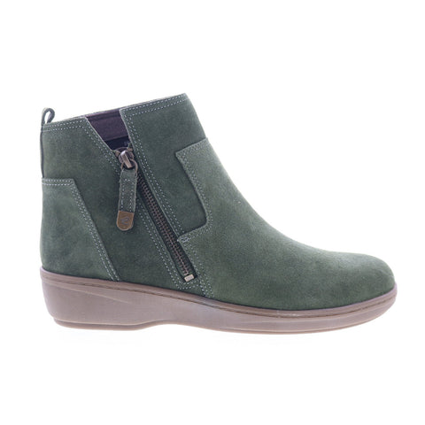 Easy Spirit Sol SESOL Womens Green Wide Suede Casual Dress Boots