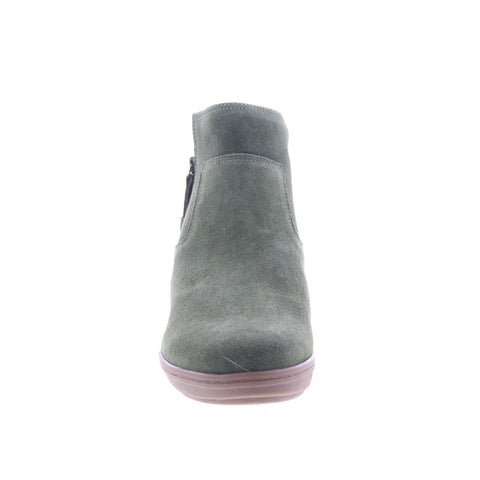Easy Spirit Sol SESOL Womens Green Wide Suede Casual Dress Boots