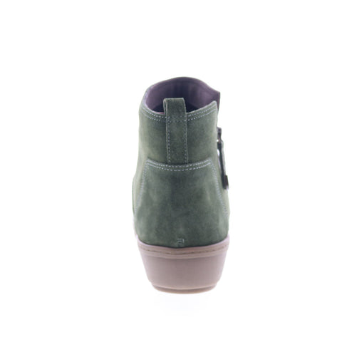 Easy Spirit Sol SESOL Womens Green Suede Zipper Casual Dress Boots