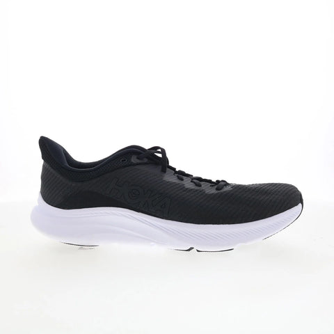 Hoka Solimar 1123074-BWHT Mens Black Mesh Lace Up Athletic Running Shoes