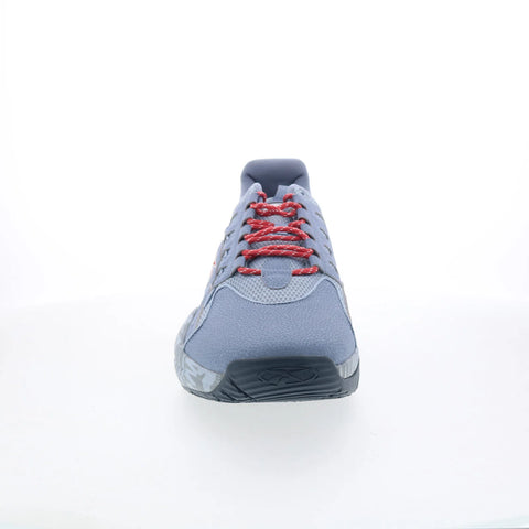 Reebok Solution Mid Mens Blue Synthetic Lace Up Athletic Basketball Shoes