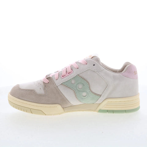 Saucony Sonic Low S60775-1 Womens Gray Suede Lace Up Lifestyle Sneakers Shoes