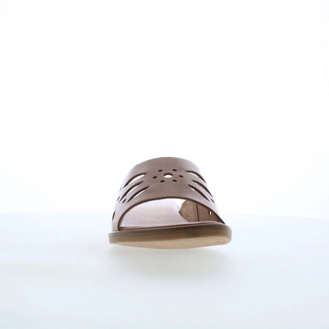 Miz Mooz Sonnie Womens Brown Leather Slip On Slides Sandals Shoes