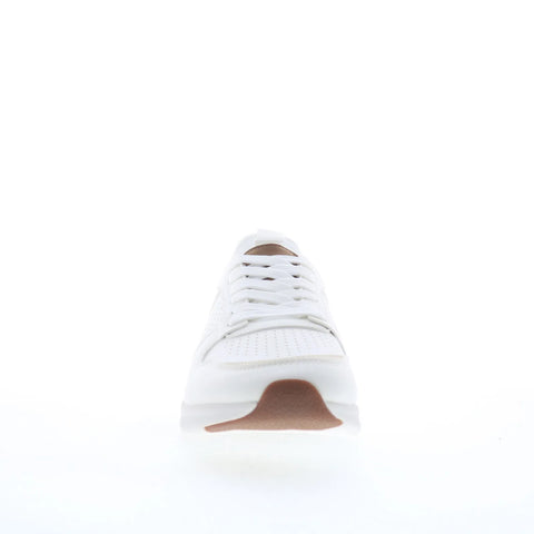 Steve Madden Sonny Mens White Leather Lace Up Lifestyle Sneakers Shoes