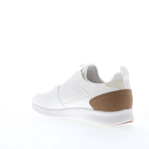 Steve Madden Sonny Mens White Leather Lace Up Lifestyle Sneakers Shoes