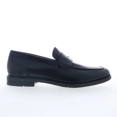 Rockport Soren RMSOREN Mens Black Leather Loafers & Slip Ons Penny Shoes