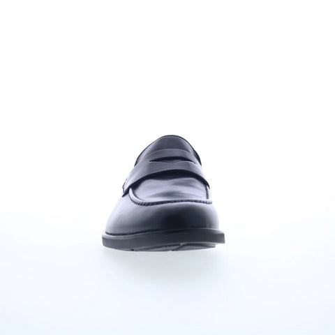 Rockport Soren RMSOREN Mens Black Leather Loafers & Slip Ons Penny Shoes