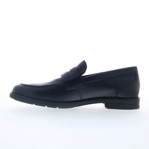 Rockport Soren RMSOREN Mens Black Leather Loafers & Slip Ons Penny Shoes
