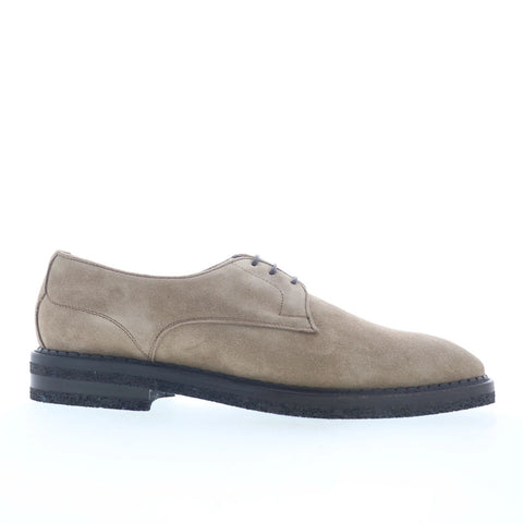 Di Bianco Soverate Suede Mens Beige Suede Oxfords & Lace Ups Casual Shoes