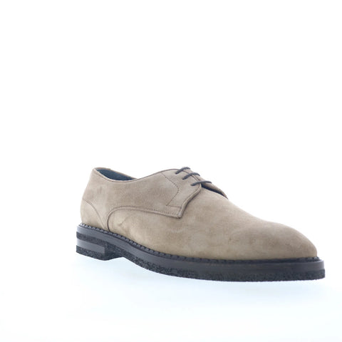 Di Bianco Soverate Suede Mens Beige Suede Oxfords & Lace Ups Casual Shoes