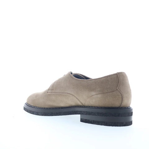 Di Bianco Soverate Suede Mens Beige Suede Oxfords & Lace Ups Casual Shoes