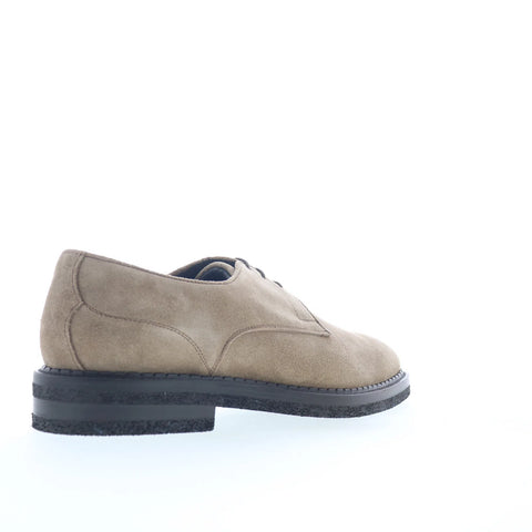 Di Bianco Soverate Suede Mens Beige Suede Oxfords & Lace Ups Casual Shoes