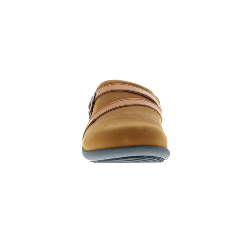 Spenco Sydney Slide SP1001COG Womens Brown Wide Leather Mule Sandals Shoes