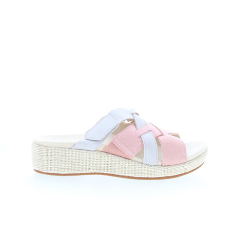 Spenco Memphis SP1011COC Womens Pink Suede Wedges Sandals Shoes