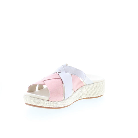 Spenco Memphis SP1011COC Womens Pink Suede Wedges Sandals Shoes