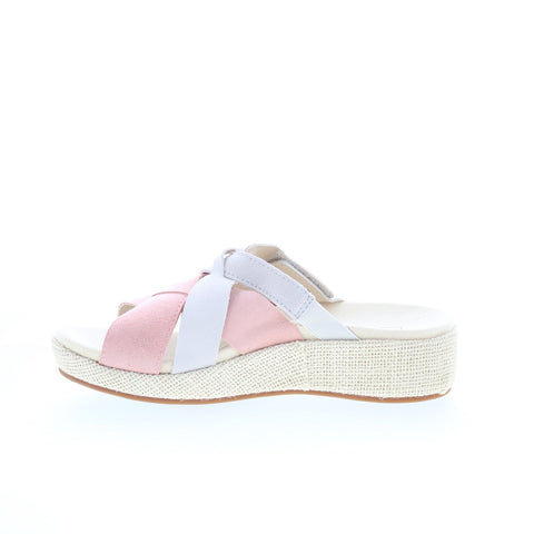 Spenco Memphis SP1011COC Womens Pink Suede Wedges Sandals Shoes