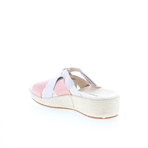 Spenco Memphis SP1011COC Womens Pink Suede Wedges Sandals Shoes