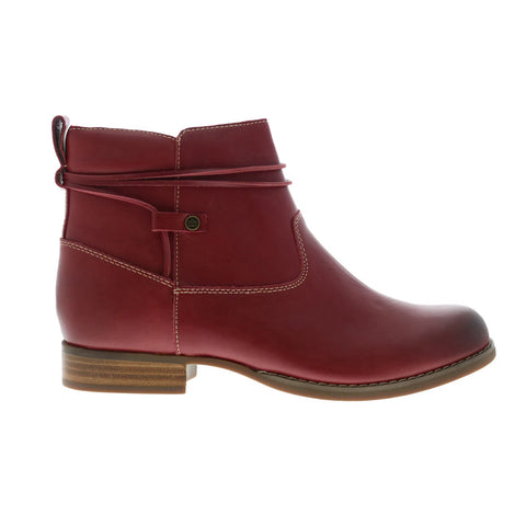 Spenco Durango Boot SP1047FIG Womens Burgundy Leather Ankle & Booties Boots