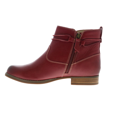 Spenco Durango Boot SP1047FIG Womens Burgundy Leather Ankle & Booties Boots