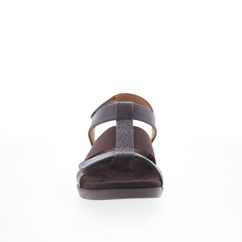 Spenco Anabel SP1059FFR Womens Brown Leather Strap Sandals Shoes