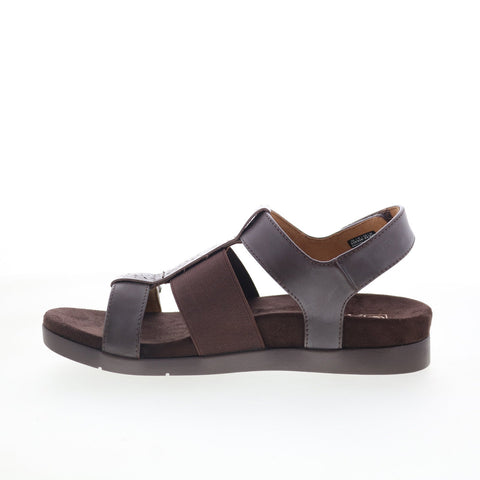 Spenco Anabel SP1059FFR Womens Brown Leather Strap Sandals Shoes