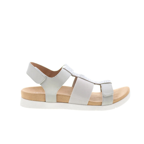 Spenco Anabel SP1059GRY Womens Gray Leather Strap Sandals Shoes