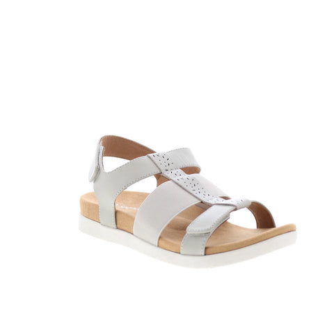 Spenco Anabel SP1059GRY Womens Gray Leather Strap Sandals Shoes