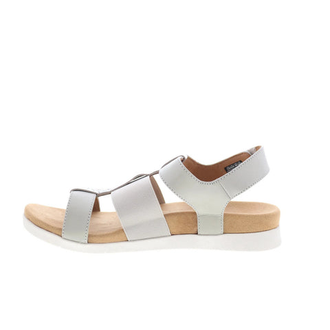 Spenco Anabel SP1059GRY Womens Gray Leather Strap Sandals Shoes