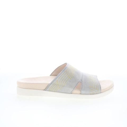 Spenco Twilight Ellie SP1070LGR Womens Gray Suede Slides Sandals Shoes