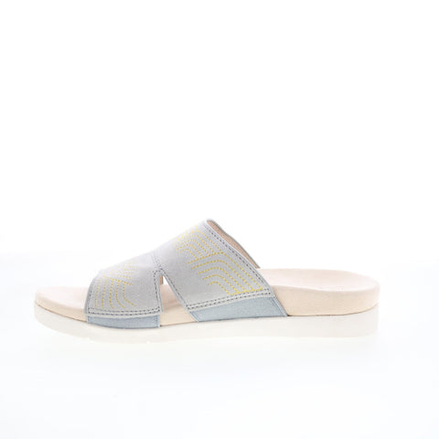 Spenco Twilight Ellie SP1070LGR Womens Gray Suede Slides Sandals Shoes