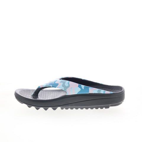 Spenco Fushion 2 SP1081PCM Womens Blue Synthetic Flip-Flops Sandals Shoes