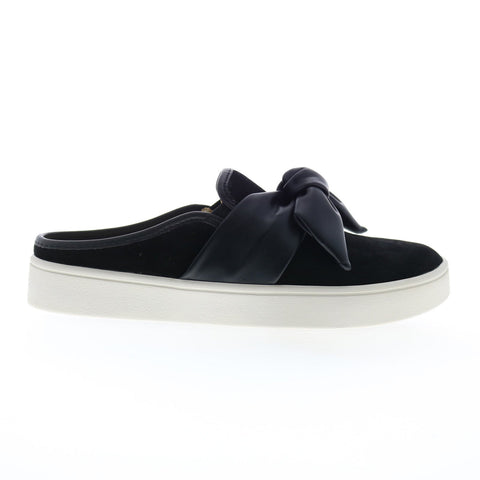 Spenco Barbados Slide SP1089BLK Womens Black Suede Mule Sandals Shoes