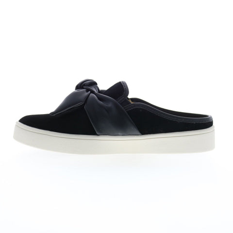 Spenco Barbados Slide SP1089BLK Womens Black Suede Mule Sandals Shoes
