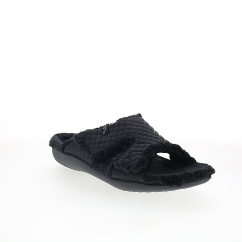 Spenco Janie Slipper SP1113BLK Womens Black Canvas Slides Slippers Shoes