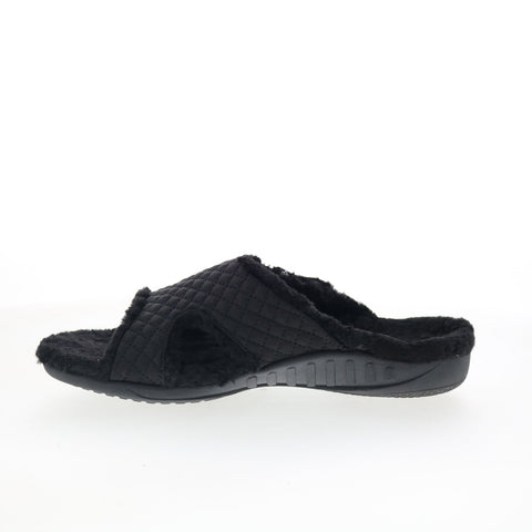 Spenco Janie Slipper SP1113BLK Womens Black Canvas Slides Slippers Shoes