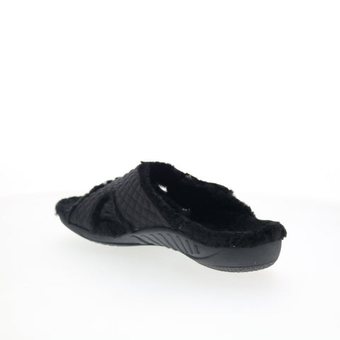 Spenco Janie Slipper SP1113BLK Womens Black Canvas Slides Slippers Shoes