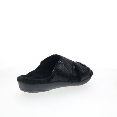 Spenco Janie Slipper SP1113BLK Womens Black Canvas Slides Slippers Shoes