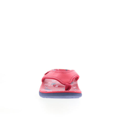 Spenco Yumi Americana SP1142RED Womens Red Synthetic Flip-Flops Sandals Shoes