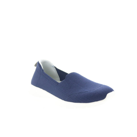 Spenco Comfort Stretch Ease SP1201PEA Womens Blue Canvas Loafer Flats Shoes