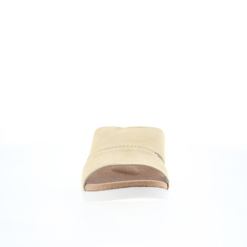 Spenco Sunrise Slide SP1218CHA Womens Beige Wide Suede Slides Sandals Shoes