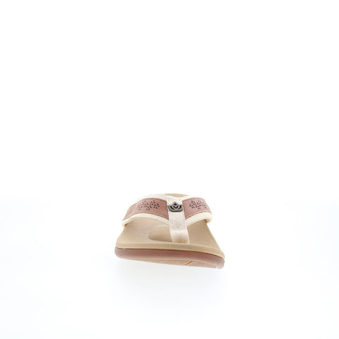 Spenco Miramar SP1223TAN Womens Brown Synthetic Flip-Flops Sandals Shoes