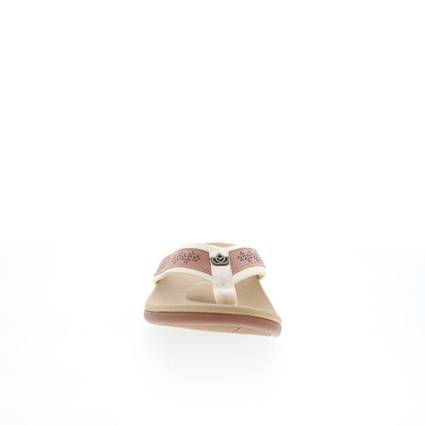 Spenco Miramar SP1223TAN Womens Brown Wide Flip-Flops Sandals Shoes