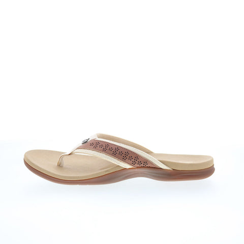 Spenco Miramar SP1223TAN Womens Brown Synthetic Flip-Flops Sandals Shoes