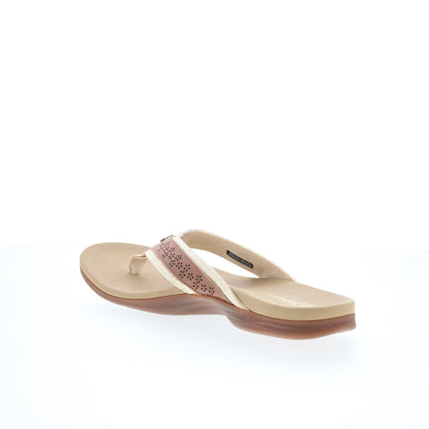 Spenco Miramar SP1223TAN Womens Brown Synthetic Flip-Flops Sandals Shoes